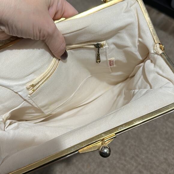 Vintage Hong Kong 1960s floral Beaded Handbag CLEAN - Picture 8 of 12